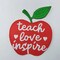 &#x22;Teach, Love, Inspire&#x22; Teacher&#x27;s Appreciation Gift, Iron-on Embroidery Patch,  Size 3.5&#x22; inches